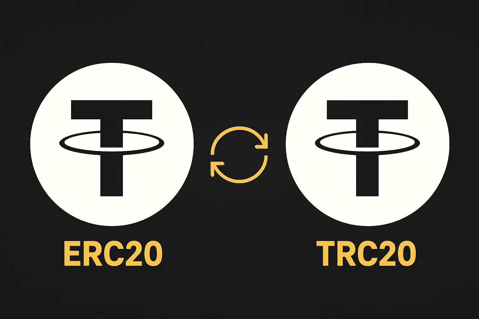 Tether ERC-20 и TRC-20 — один токен, две сети