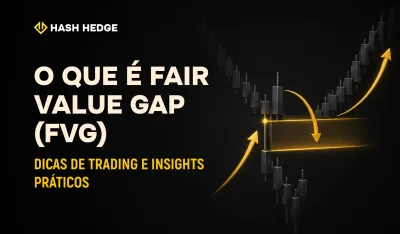 Fair Value Gap no gráfico BTC/USDT — formação de três candles FVG