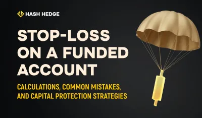 A prop trader placing a stop-loss on a crypto chart inside a funded trading account