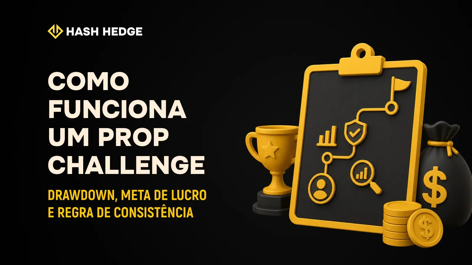 Como funciona um prop challenge: drawdown, meta de lucro e consistency rule