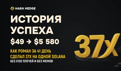 История успеха Романа с Hash Hedge — как $49 превратились в $5 580 на торговле Solana