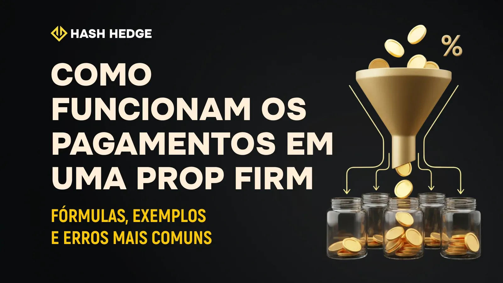 Cálculo do payout e do profit split de um trader funded em uma prop firm de cripto