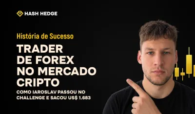 Iaroslav — trader de forex que passou no prop Challenge de cripto na primeira tentativa e sacou US$1.683
