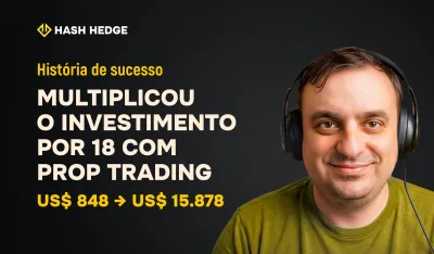 História do prop trader Alexander: de US$848 a US$15.878 na plataforma Hash Hedge