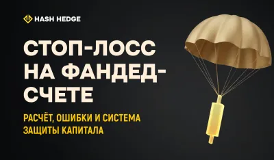 Проп-трейдер выставляет стоп-лосс на крипто-графике на фандед-счете
