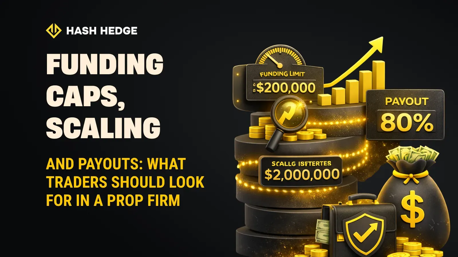 Funding caps, scaling, and payouts to look for in a prop firm