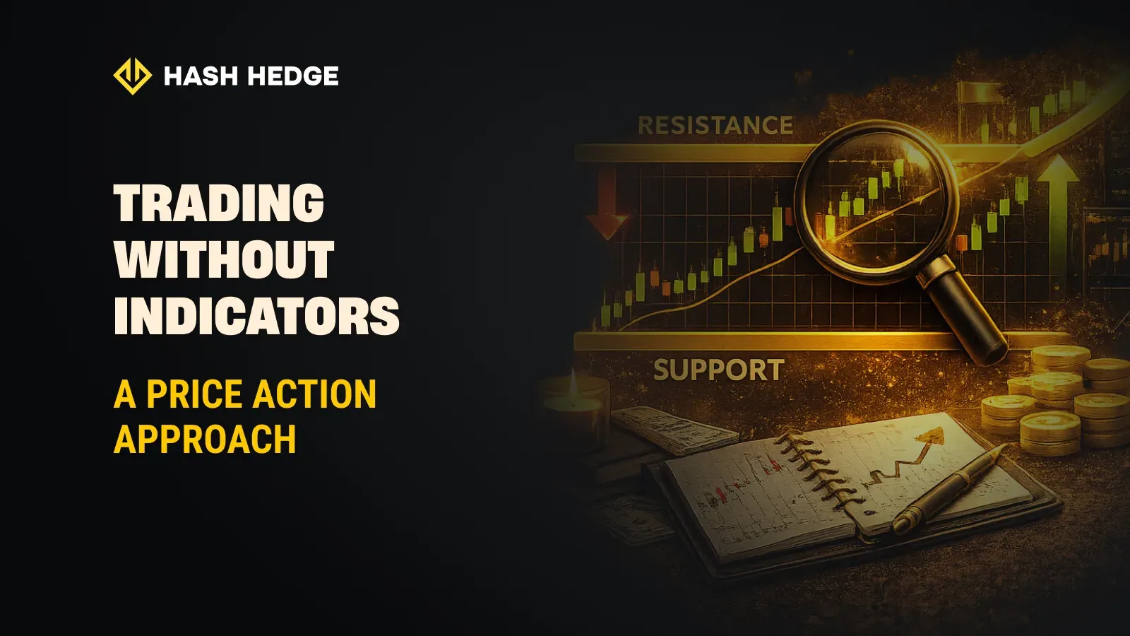 Trading without indicators using a price action approach