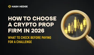 A trader comparing crypto prop firm conditions while choosing a funded account in 2026