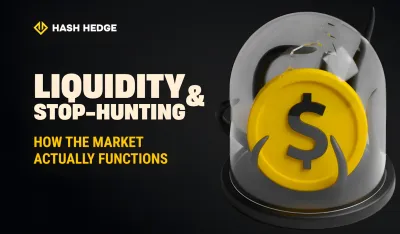 Liquidity grabs and stop hunting on a crypto price chart