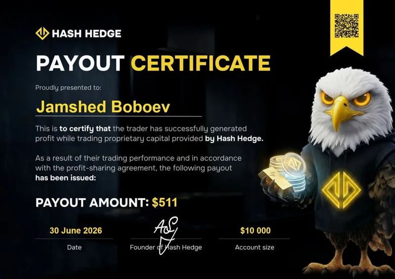 Payout certificate for Jamshed Boboev