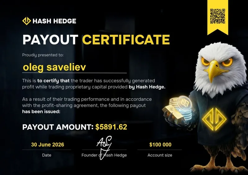 Payout certificate for Oleg Saveliev